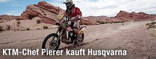 Helio Rodrigues auf seiner Husqvarna während der Rallye Dakar