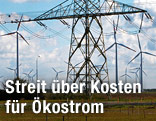 Windräder und Strommasten