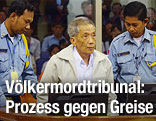 Früherer Chef des S-21 Gefängnisses Kaing Guek Eav alias 'Duch' vor dem Tribunal