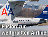 Flugzeuge der Linien American Airlines und US Airways