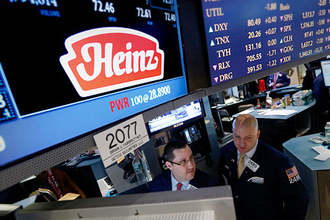 © AP/Brendan McDermid Die Firma H. J. Heinz Co. an der Börse