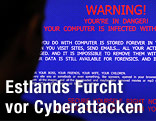 Ein Internetuser blickt auf eine Viruswarnung seines Computers
