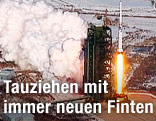 Start einer Rakete in Nordkorea