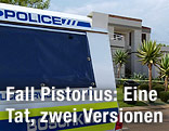 Polizeiauto vor Pistorius Haus