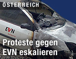 Ausgebranntes EVN-Auto