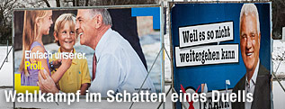 Wahlplakat von Frank Stronach und Erwin Pr&ouml;ll (&Ouml;VP)