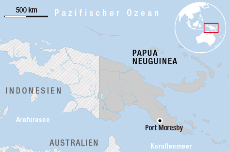 © APA/ORF.at Karte von Papua-Neuguinea