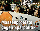 Demonstranten auf der Straße