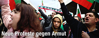 Demonstranten in Sofia