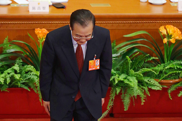 Wen Jiabao verbeugt sich