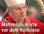 Kardinal Angelo Sodano während der Messe