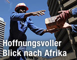 Bauarbeiter in Johannesburg, Südafrika