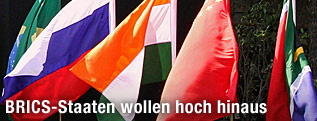 Fahnen der BRICS-Staaten