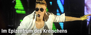 Justin Bieber beim Konzert in der Wiener Stadthalle