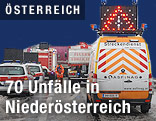 Polizeisperre auf der Autobahn