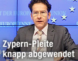 IWF-Chefin Christine Lagarde und Eurogruppen-Chef Jeroen Dijsselbloem bei einer Pressekonferenz zur Zypern-Krise