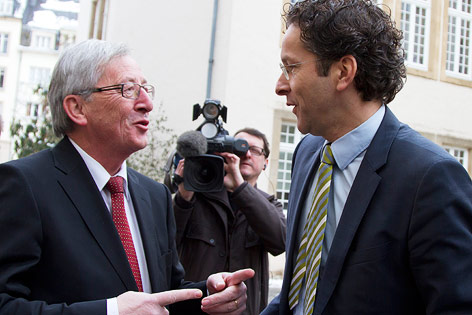 © APA/AP/Virginia Mayo Jean-Claude Juncker und Jeroen Dijsselbloem