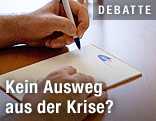 Hände und AMS-Block