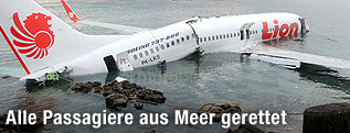 Flugzeug im Wasser