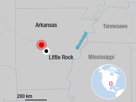 © APA/ORF.at Karte von Arkansas