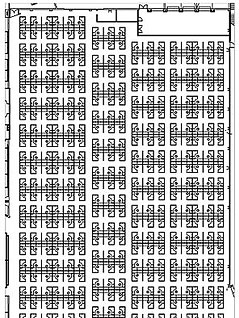 © Public Domain Plan eines Großraumbüros