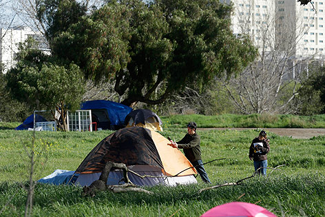 © AP/Jeff Chiu Zeltstadt in San Jose, Kalifornien