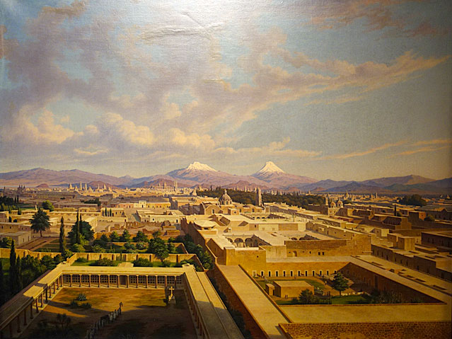 Mexico City (vom Turm der Franziskanerkirche aus), 1854 von Hubert Sattler