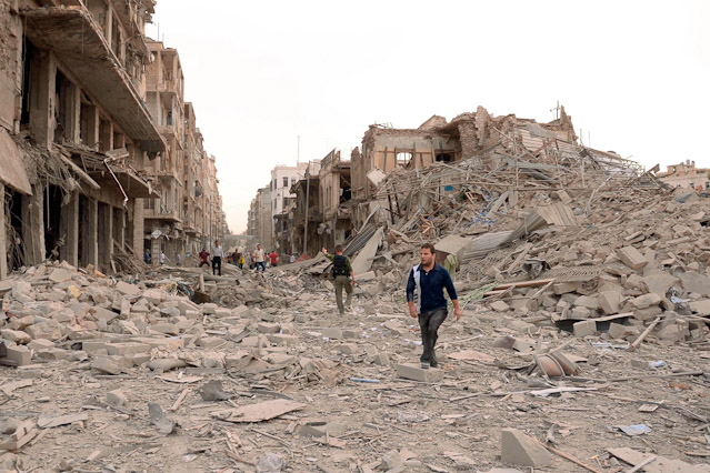 © Reuters/George Ourfalian Zerstörtes Zentrum von Aleppo