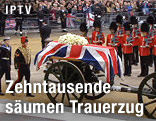 Sarg der britischen Ex-Premierministerin Margret Thatcher