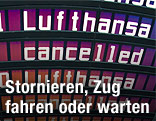 Anzeigetafel am Flughafen