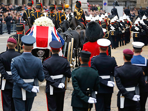 © APA/AP/Matt Dunham Trauerzug für Margaret Thatcher