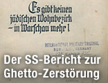 Bericht mit dem Titel "Es gibt keinen jüdischen Wohnbezirk in Warschau mehr!"