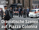 Absperrung vor dem Regierungssitz in Rom