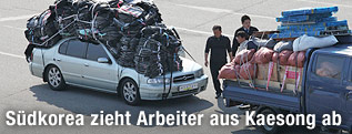 Vollgepackte Autos