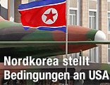 Rakete bei Parade in Nordkorea
