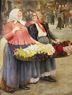 Salamiverkäufer um 1780, Kupferstich