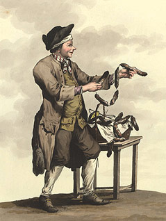 Salamiverkäufer um 1780, Kupferstich
