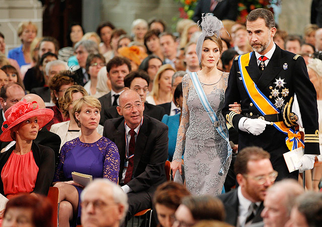 © APA/AP/Peter Dejong Spaniens Kronprinz Felipe und Prinzessin Letizia