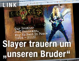 Screenshot der Seite slayer.com zeigt eine Traueranzeige