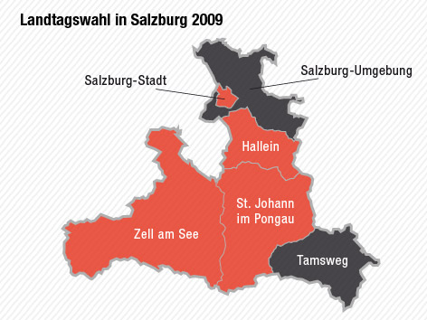 © APA/ORF.at Grafik zur Landtagswahl in Salzburg