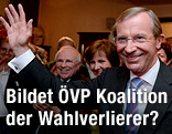 ÖVP-Spitzenkandidat der Salzburger Landtagswahl Wilfried Haslauer während einer Wahlfeier der ÖVP