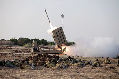 © AP/Moti Milrod Israelisches Raketenabwehrsystem Iron Dome