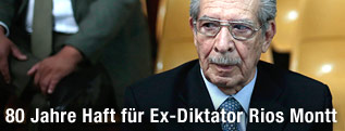 Guatemalas Ex-Diktator Efrain Rios Montt im Gerichtssaal