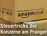 Pakete mit der Aufschrift "Amazon.co.uk."