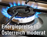 Flamme eine Gasherdes
