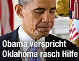 US-Präsident Barack Obama mit gesenktem Blick
