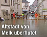 Überflutete Altstadt von Melk