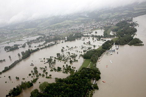 © APA/Landespolizeidirektion OÖ Hochwasser im Raum Ottensheim