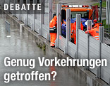 Hochwasser-Sicherungsmaßnahmen in Linz