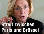 Europäische und französische Flagge